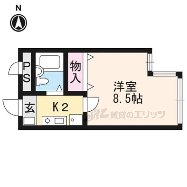 珠光ビル百万遍 202｜京都府京都市左京区田中里ノ前町(賃貸マンション1K・2階・20.34㎡)の写真 その2