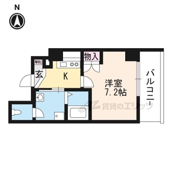 京都府京都市下京区立中町(賃貸マンション1K・4階・22.52㎡)の写真 その2