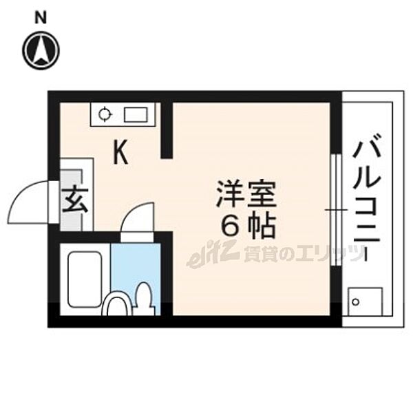 コーポよねだ 108｜京都府京都市左京区田中大久保町(賃貸マンション1K・1階・16.50㎡)の写真 その2