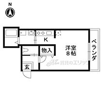 パラシオ池田 103 ｜ 京都府京都市下京区中堂寺庄ノ内町（賃貸マンション1R・1階・25.00㎡） その2