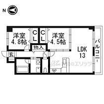 京都府京都市下京区松原通東洞院東入ル本燈篭町（賃貸マンション2LDK・4階・59.95㎡） その2