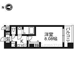 JR東海道・山陽本線 京都駅 徒歩3分の賃貸マンション 6階1Kの間取り