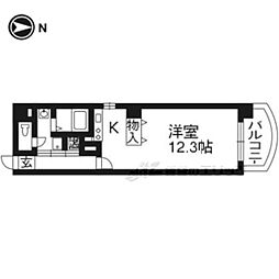 ＣＯＳＭＯ　Ｖ 7階1Kの間取り