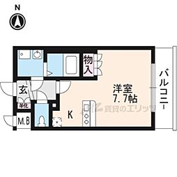 エスリード烏丸五条駅前 ワンルームの間取図画像