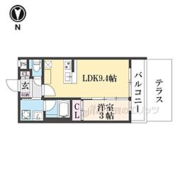 ESTRUTHKYOTOII 1LDKの間取図画像