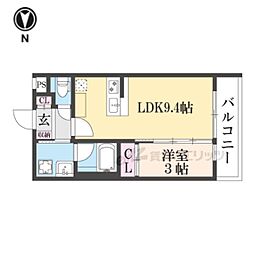 ESTRUTHKYOTOII 1LDKの間取図画像