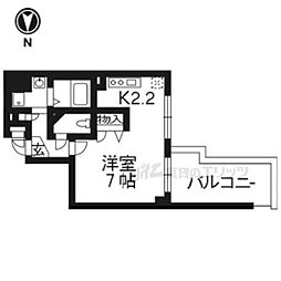 アスヴェル京都四条 1Kの間取図画像