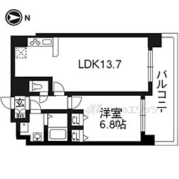 スワンズ京都油小路 1LDKの間取図画像