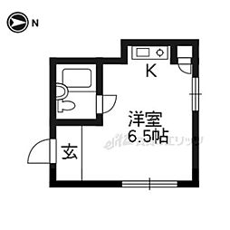ハイツサンフラワー ワンルームの間取図画像