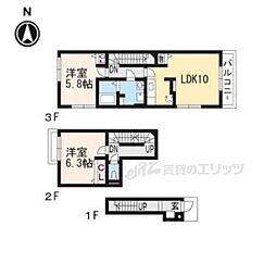 シカタロジュマン 2LDKの間取図画像