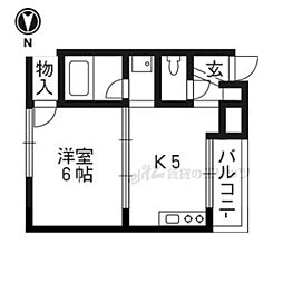 ファーストユースハイツ 1DKの間取図画像