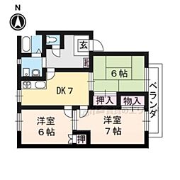 エステートピア65 3DKの間取図画像