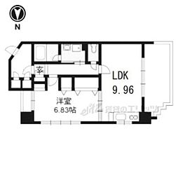 セントポーリア西大路七条 1LDKの間取図画像