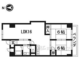 ロイヤル室町 2LDKの間取図画像