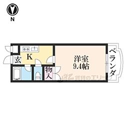 メゾン・シレーネ 1Kの間取図画像