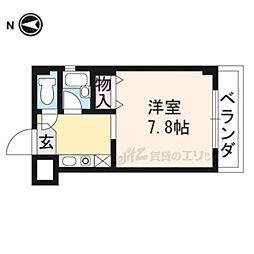 三宅ビル 1Kの間取図画像