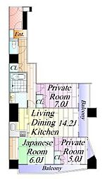 グランフォーレ青葉通 3LDKの間取図画像