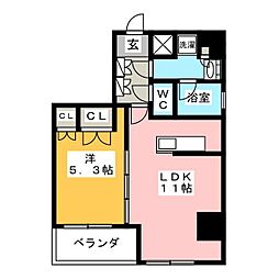 LIAISON銀座一丁目 1LDKの間取図画像