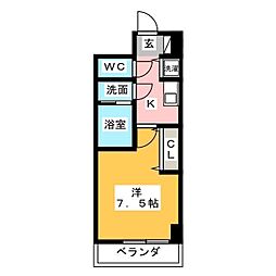 HF銀座レジデンスEAST2 1Kの間取図画像