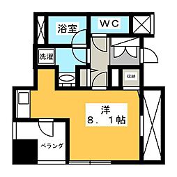 コンフォリア銀座EAST ワンルームの間取図画像