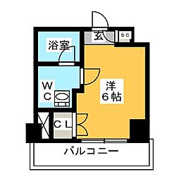 パークアクシス錦糸町スタイルズ ワンルームの間取図画像