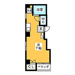 リュミエール錦糸 ワンルームの間取図画像