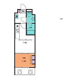 ONEROOFRESIDENCE錦糸町 1DKの間取図画像