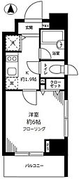 グロースメゾン亀戸 1Kの間取図画像