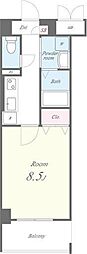 アルコバレーノ 1Kの間取図画像