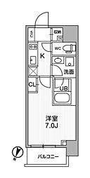 SEASONFLATS押上 1Kの間取図画像