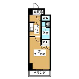 スカイタウン押上 1Kの間取図画像