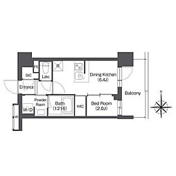 COMFORIA森下SOUTH 1DKの間取図画像