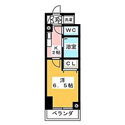 レジディア大島 1Kの間取図画像