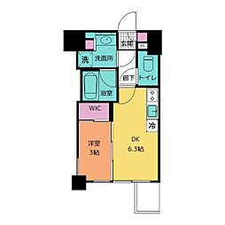リビオメゾン新大橋 1DKの間取図画像