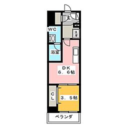 Urbanex深川住吉 1DKの間取図画像
