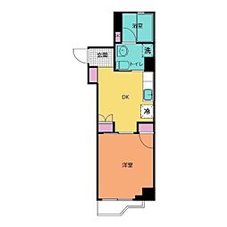 オーキッドレジデンス蔵前2 1DKの間取図画像
