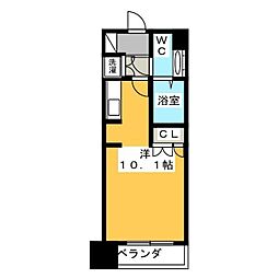 パークフラッツ浅草橋 ワンルームの間取図画像