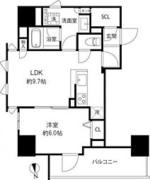 プレール・ドゥーク浅草橋 1LDKの間取図画像