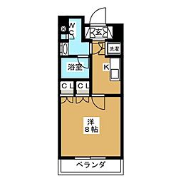 パークアクシス御茶ノ水ステージ 1Kの間取図画像