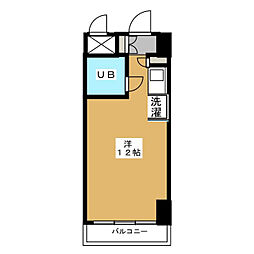 秀和日本橋箱崎レジデンス ワンルームの間取図画像