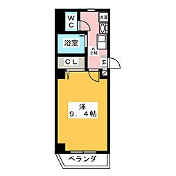 ハローレジデンス浅草橋 1Kの間取図画像