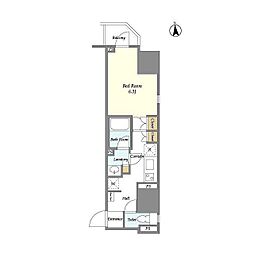LIGHTTERRACE秋葉原 1Kの間取図画像