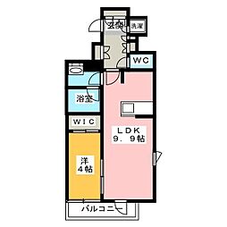 コンフォリア東陽町 14階1LDKの間取り