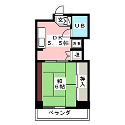 協和ハイツ 1DKの間取図画像