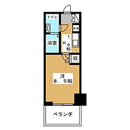 MFPRコート木場公園 1Kの間取図画像