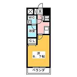 コンフォリア豊洲 1Kの間取図画像
