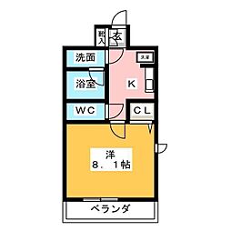 プライムアーバン門前仲町 1Kの間取図画像