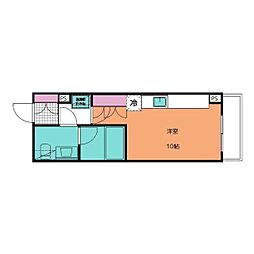 ジオエント門前仲町 ワンルームの間取図画像