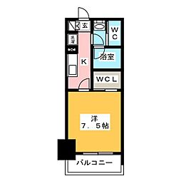 ルフォンプログレ清澄白河プレミア 1Kの間取図画像