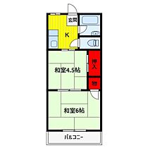 神明ハイム 203 ｜ 埼玉県さいたま市浦和区神明２丁目（賃貸マンション2K・2階・30.10㎡） その2